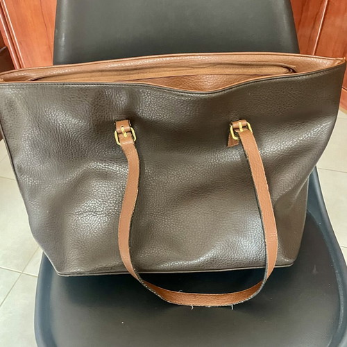 Michael Kors Leather Tote Bag like new, brown with gold details