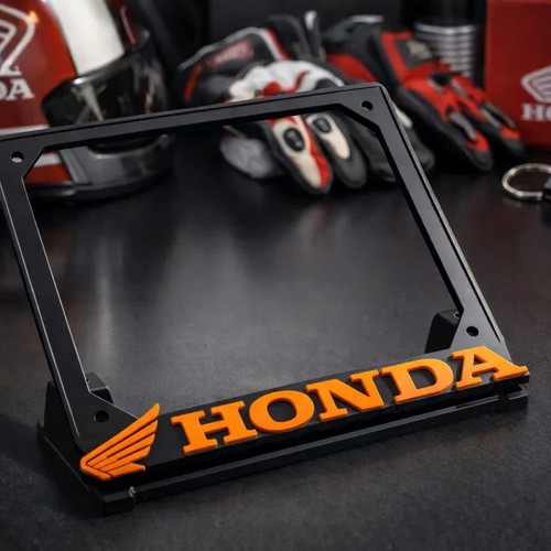3D Printed Motorcycle License Plate Holder New with Custom Logo