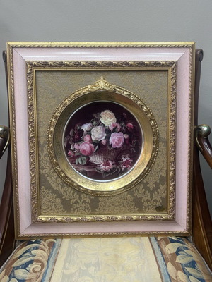 Italian classic frame new with plate and wooden frame