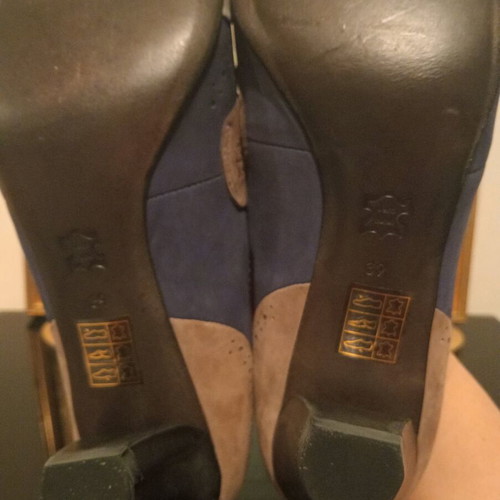 Carlo Pazolini shoes pumps size 39, regular fit, blue multicolor, new, genuine leather