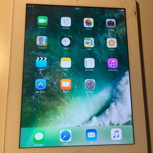 iPad 4th generation like new with crack on top right