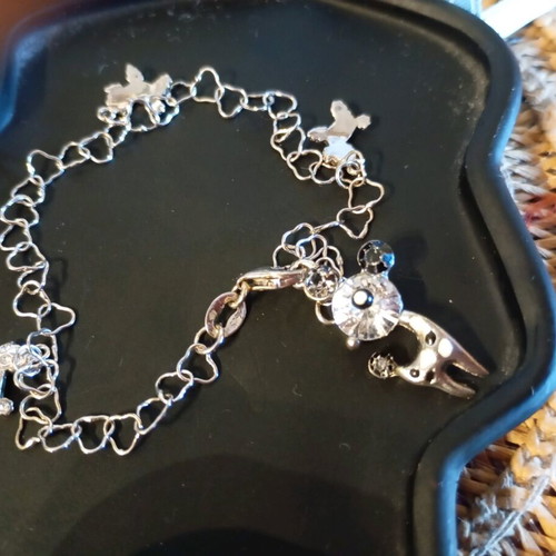 Silver children's bracelet like new with 925 stamp and dog charms