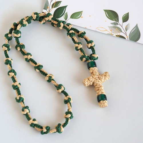 Impressive 33-Knot Komboskini in Green Gold, New