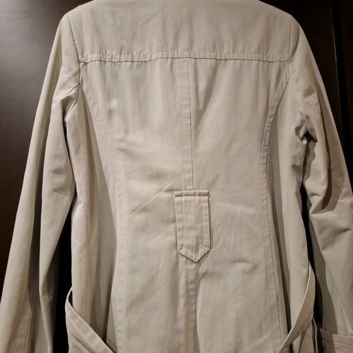 Iso vintage trench coat used, size M, gray beige with belt