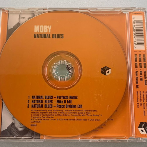 Moby Natural Blues Remix CD single used, 3-track