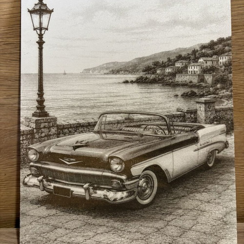 Laser Engraved Painting new, 30x22 cm