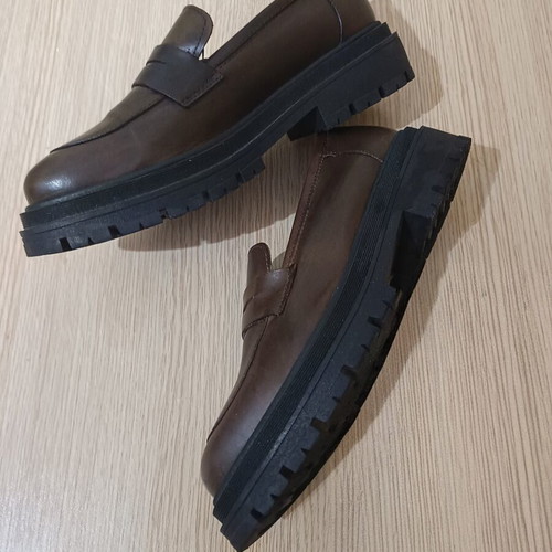 Women's leather shoes Made in Italy, brown, size 40