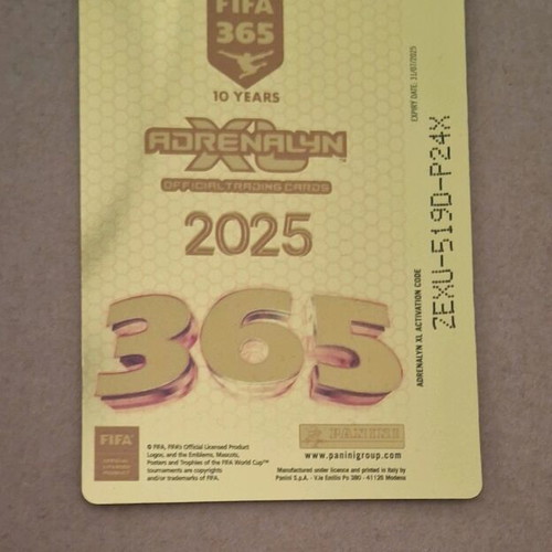 Panini FIFA 365 Invincible Gold Card new
