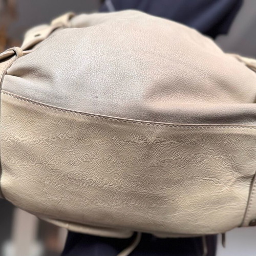 Tous leather shoulder bag beige like new
