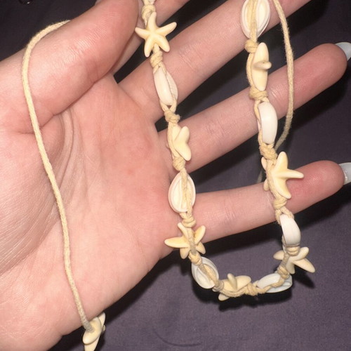 Necklace with summer shell and starfish designs, like new