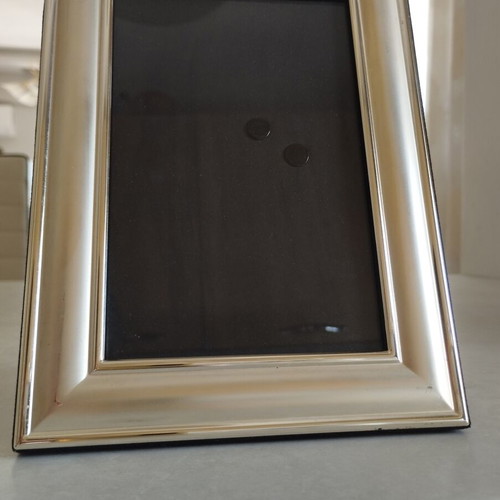 Set of 2 Premium Metal Satin Silver Frames like new, large & small