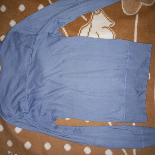 DKNY thin knitted men's shirt like new, gray and blue