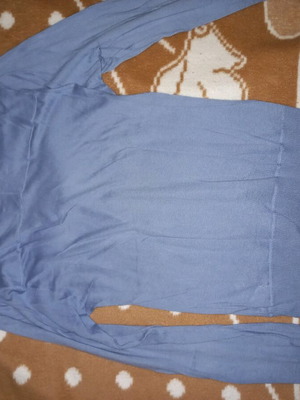 DKNY thin knitted men's shirt like new, gray and blue