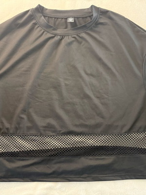 Shein Curve Black Crop Top XXL Short Sleeves Like New