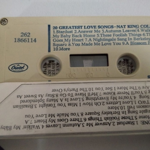 Nat King Cole 20 Greatest Love Songs cassette used