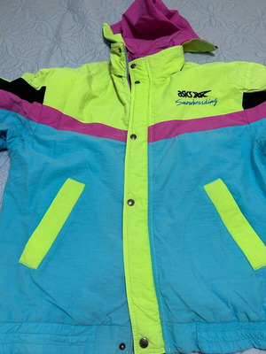 Acics jacket used, winter, size Large, multicolor