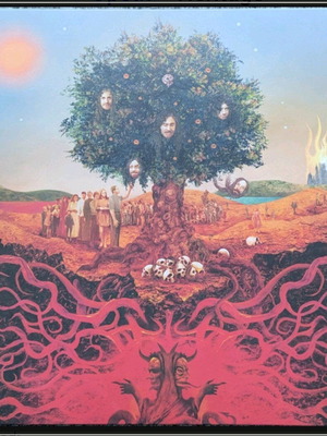 Opeth Heritage 2 βινύλια LP limited edition, near mint, μαύρο και κόκκινο μαρμάρινο