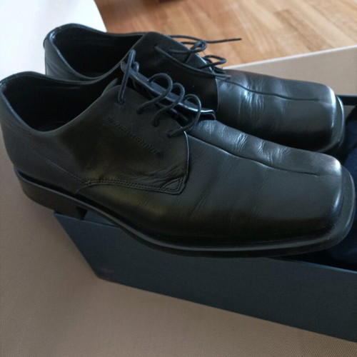 Men's leather shoes like new, black, size 42