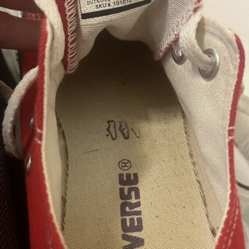 Converse All Star sneakers used, red and white, size 39