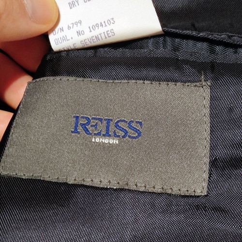 Reiss men's suit used, 40R jacket, 34R trousers, blue