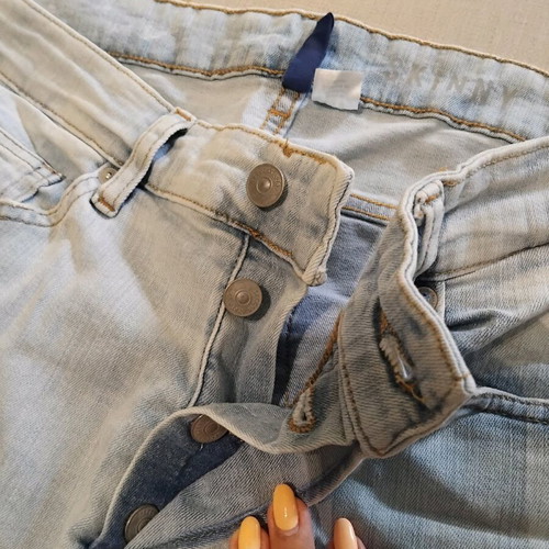 H&M jeans elastic, like new, turquoise
