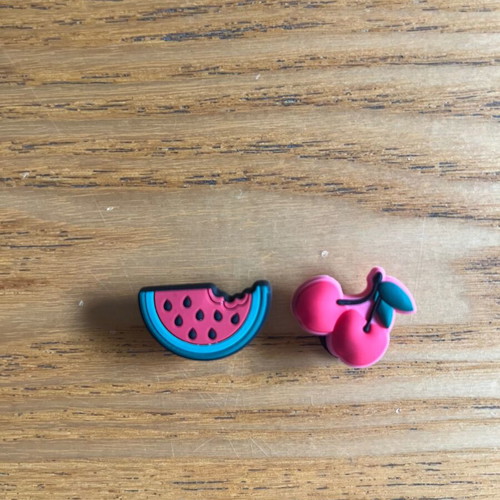 Crocs pins watermelon and cherry set like new