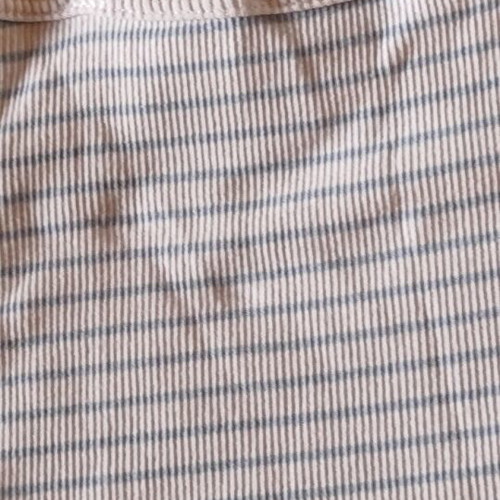 Striped crop top like new, white with turquoise stripes, size XXS