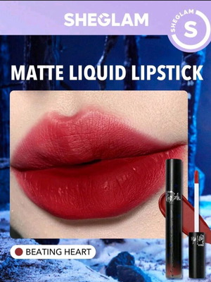 Matte liquid lipstick Sheglam x Corpse bride new, shade beating heart