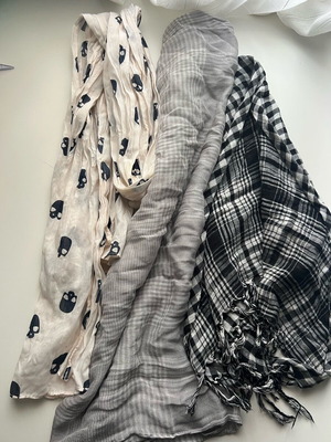 Μαντήλια αγοριών Zara σαν καινούργια, πακέτο 3, μαύρο και γκρι