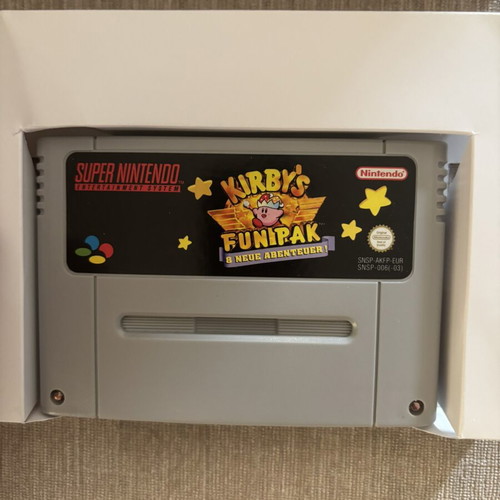 Kirby's Fun Pak 8 Games Super Nintendo SNES PAL complete