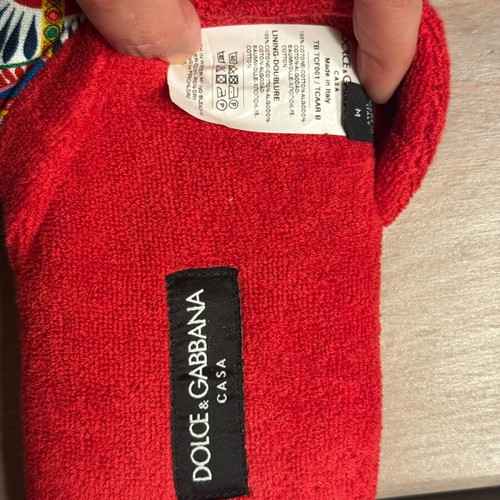 Dolce & Gabbana Carretto slippers like new, red and multicolor, size 38