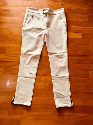 Zara riding pants used, size 40, beige with brown stripes