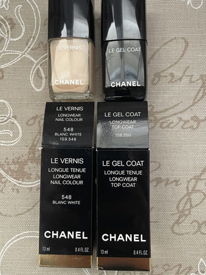 Chanel Longwear Nail Colour 548 Blanc White και Top Coat σετ καινούργια