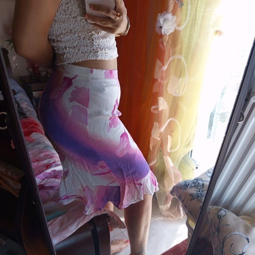 Midi skirt purple lilac size L like new