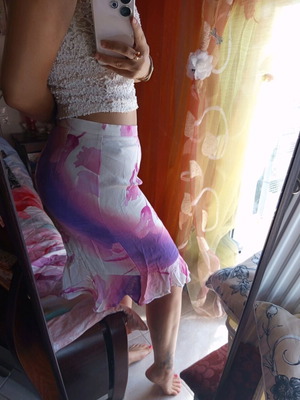 Midi skirt purple lilac size L like new