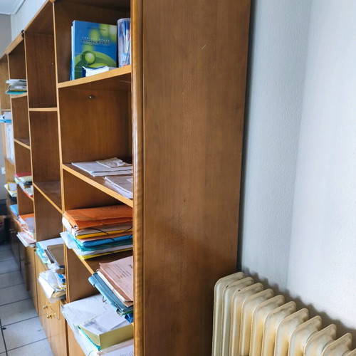 Wooden bookcase used, 4 pieces with storage space