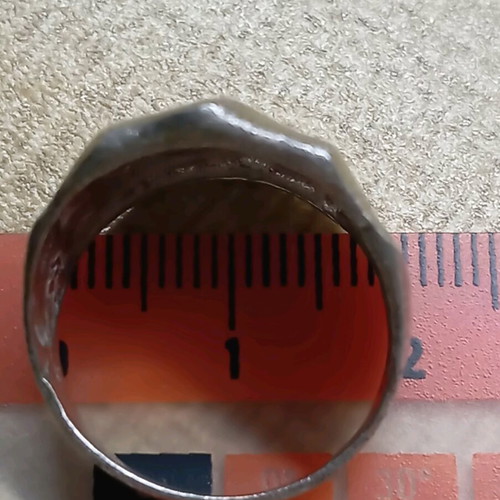Silver ring 925 with sandblasting new, size 60-61