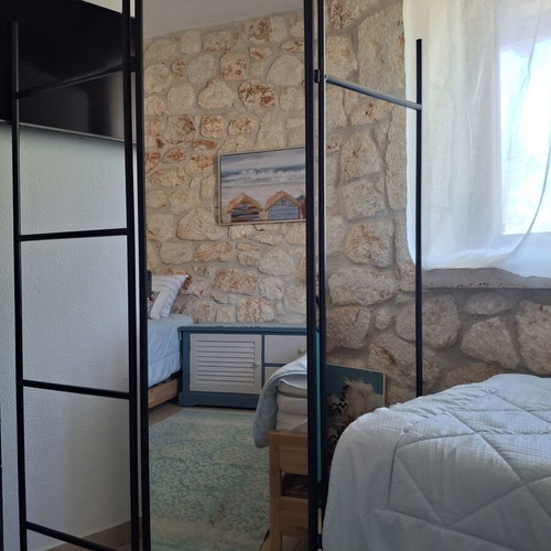 Metal room divider with full-length mirror and hanger, like new