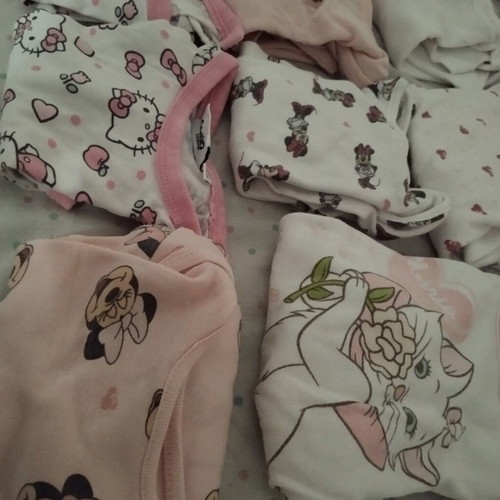 Set of 17 baby girl long-sleeve bodysuits, Disney, 3-6 months, 68 cm