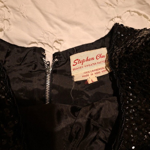 Women's sequin blouse like new, size M, black