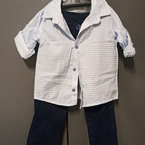 Boys' set with shirt, pants and cardigan like new