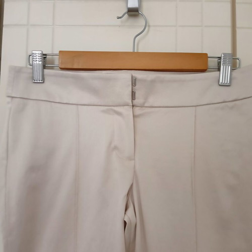 Bebe women's pants, beige, satin-like fabric, medium size