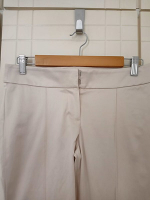 Bebe women's pants, beige, satin-like fabric, medium size