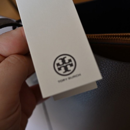 Tory Burch shoulder tote brand new, etoupe with brown inside