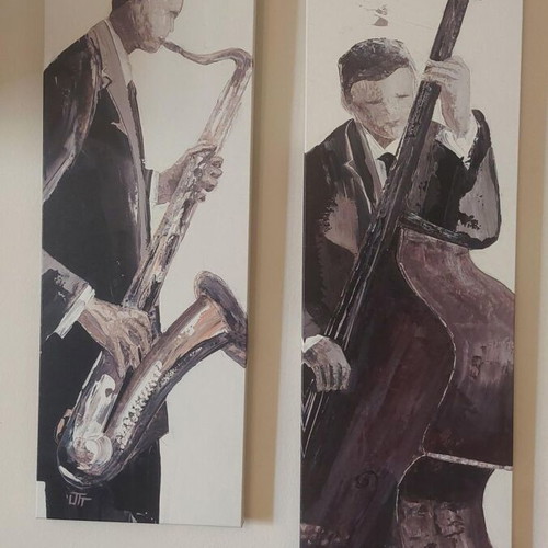 Set of 2 Jazz Musician Canvas Prints like new