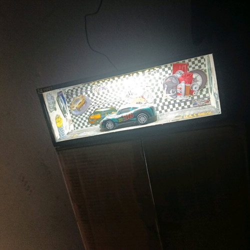 Table lamp made to order with 18 hidden LED lights