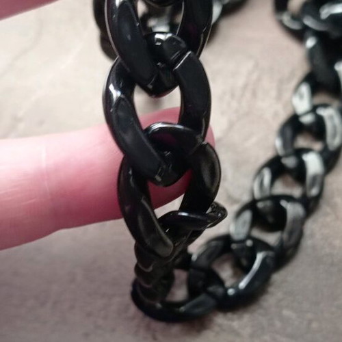 Horn eyeglass chain black like new, length 69cm