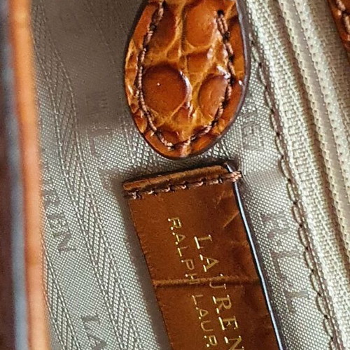 Ralph Lauren crossbody bag brown genuine leather new