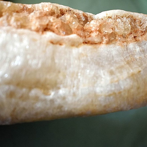 Stalagmitic calcite large sample possibly part of stalagmite-stalactite