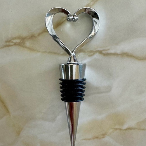 Metal bottle stopper heart-shaped new